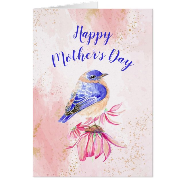 Happy Mother's Day Mum Mother Bluebird Art (Front)