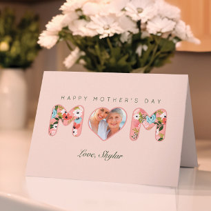 Happy Mother's Day Mum Pink Floral Blossom Photo Card