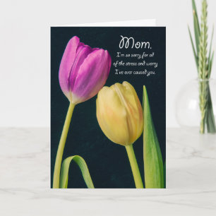 Happy Mothers Day Mum Sincere Tulips Holiday Card