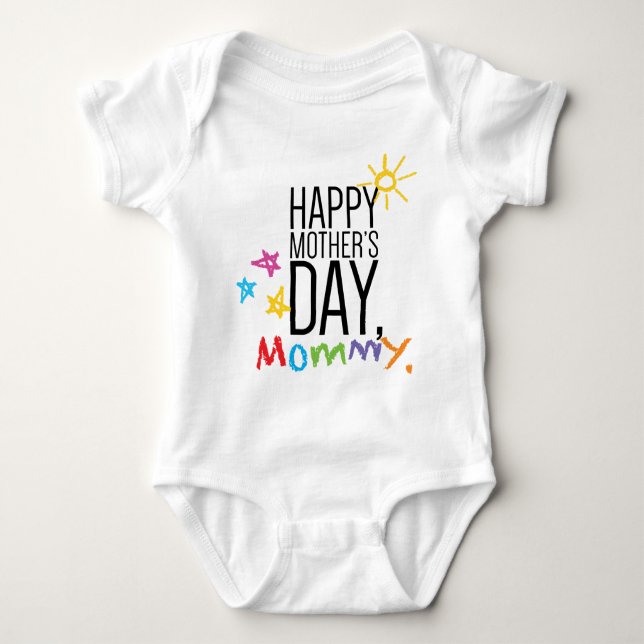 Happy Mother's Day Mummy Baby Bodysuit (Front)