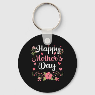 Happy Mother's Day Mummy Cute Floral Women For Mum Key Ring