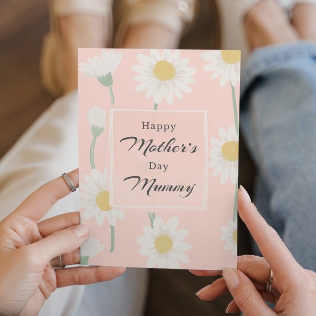 Happy Mother's Day MUMMY Daisy Floral Photo Holiday Card (Creator Uploaded)