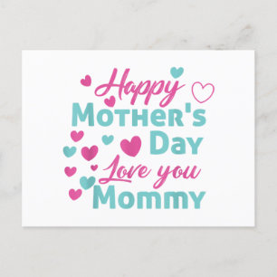 Happy Mothers Day Mummy Shirt for Mum kids Holiday Postcard