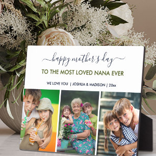 Happy Mothers Day Nana 3 Photo Custom Plaque