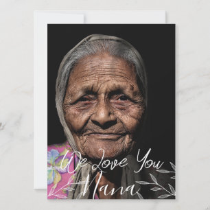 Happy Mother's day, nana, grandma simple 1 photo  Holiday Card