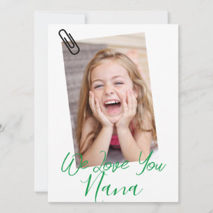 Happy Mother's day, nana, grandma simple photo Holiday Card