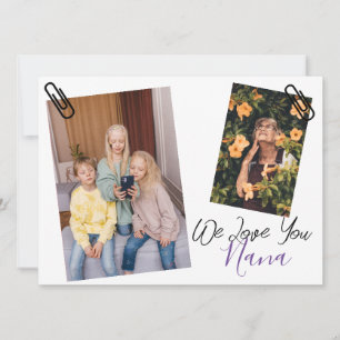 Happy Mother's day, nana, grandma simple photo Holiday Card