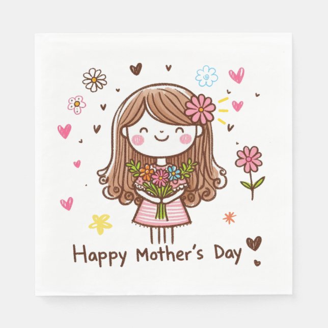 Happy Mother's Day Napkin (Front)