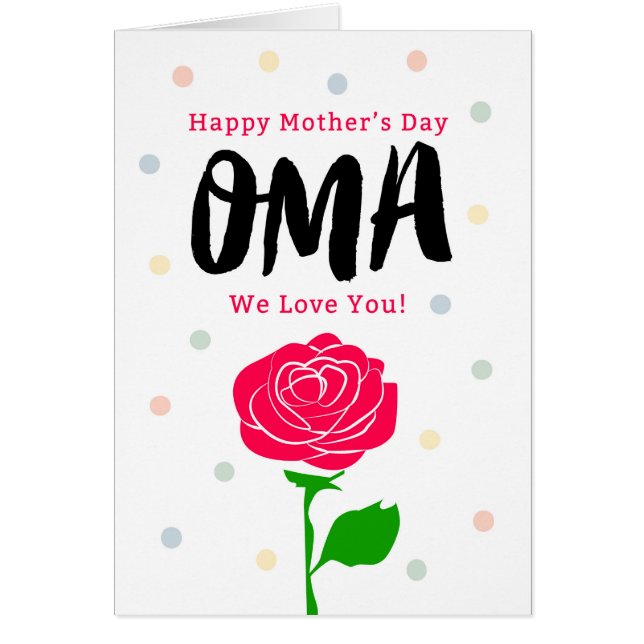 Happy Mother's Day, Oma, You Mean Everything (Front)