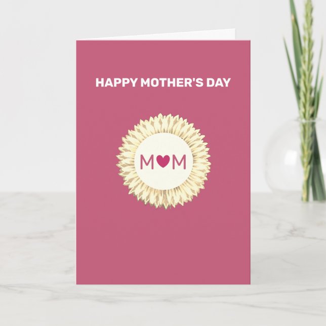 Happy Mother's Day on Rose Gold Card (Front)