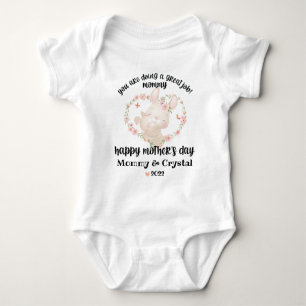 Happy Mother's Day Outfit with Cute Bunnies Baby Bodysuit