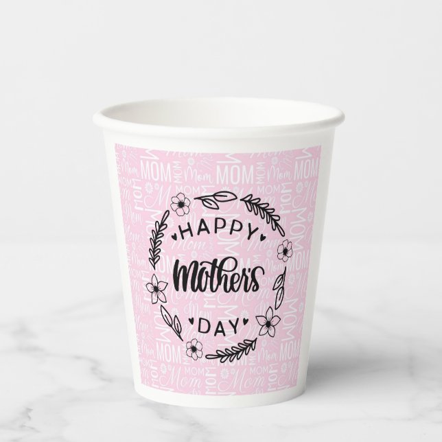 Happy Mother's Day Paper Cups (Front)