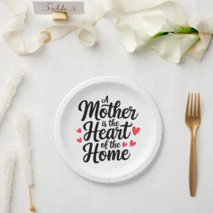 Happy Mothers Day Paper Plate