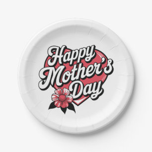 Happy Mothers Day Paper Plate