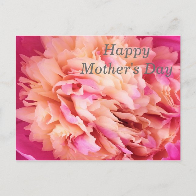 Happy Mother's Day Peony Postcard (Front)