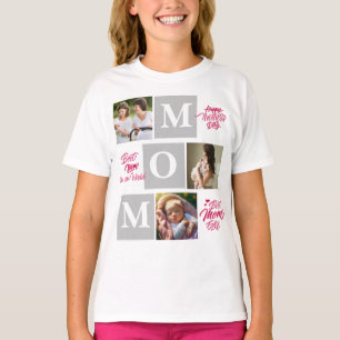 Happy Mother's Day Personalise Photo Collage Text. T-Shirt