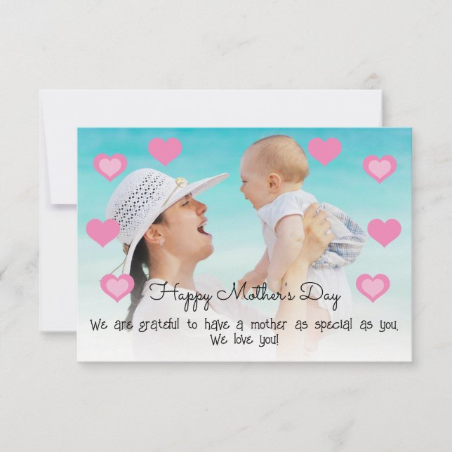 Happy Mothers Day Photo Card (Front)