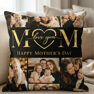 Happy Mother's Day Photo Collage Love You Mum Cushion