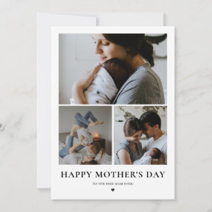 happy mothers day photo collage modern minimalist holiday card