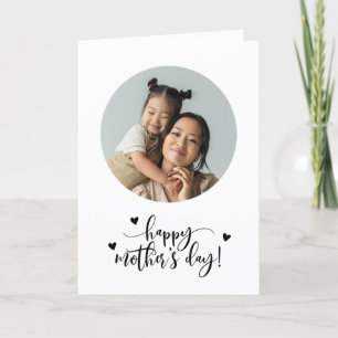 Happy Mother's Day Photo Heart Holiday Card