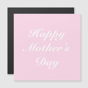 Happy Mother's Day pink elegant chic magnetic card