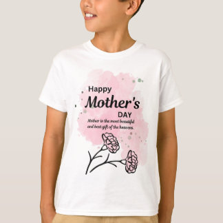 Happy Mother's Day Pink Floral Boy's T-ShirT-Shirt T-Shirt