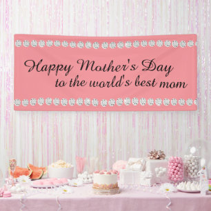 Happy Mother's Day Pink Jewels Diamonds Banner