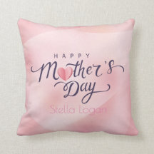 Happy Mother's Day Pink Pillow