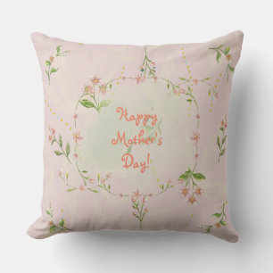 HAPPY MOTHER'S DAY(PINK) THROW PILLOW