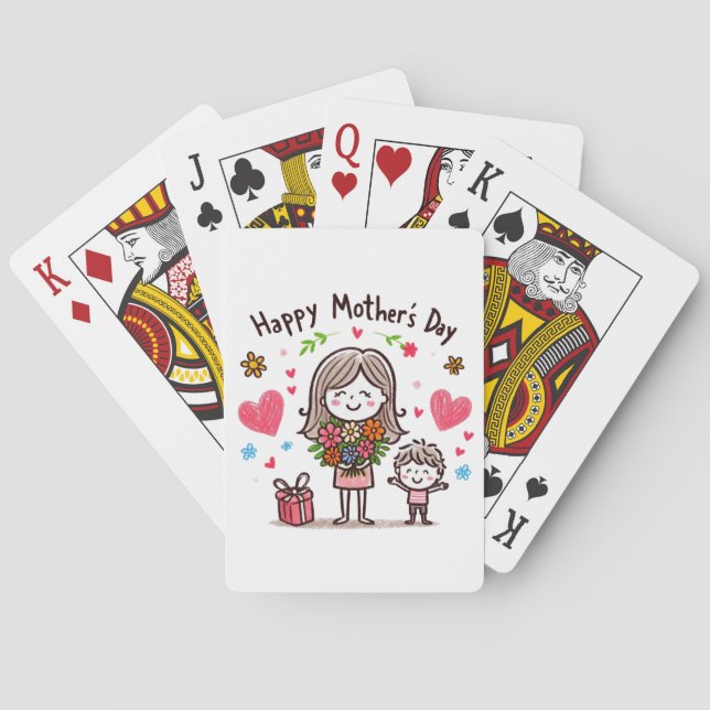Happy Mother's Day Playing Cards (Back)