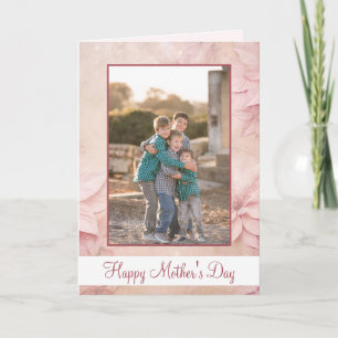 Happy Mother's Day Poinsettia Flower Card