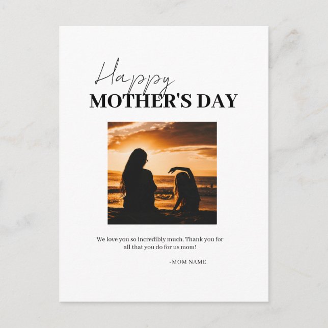 Happy Mothers Day Postcard (Front)