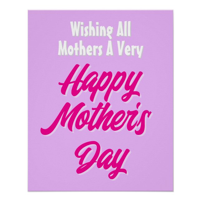 Happy Mother's Day Poster, Large Print (Front)