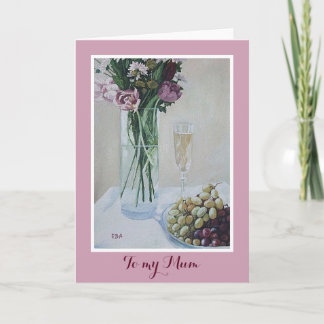 Happy Mother's Day pretty pink floral fine art Card