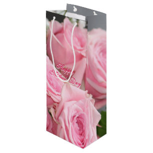 Happy Mothers Day Pretty Rose Wine Gift-bag Wine Gift Bag