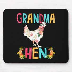 Happy mother's day proud grandma floral chicken he mouse pad