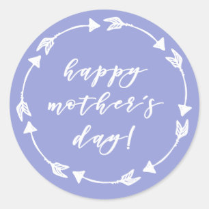 Happy Mother's Day! Purple Mother's Day Classic Round Sticker