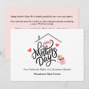 Happy Mother's Day   Realtor Business Bloom Sweet  Holiday Card