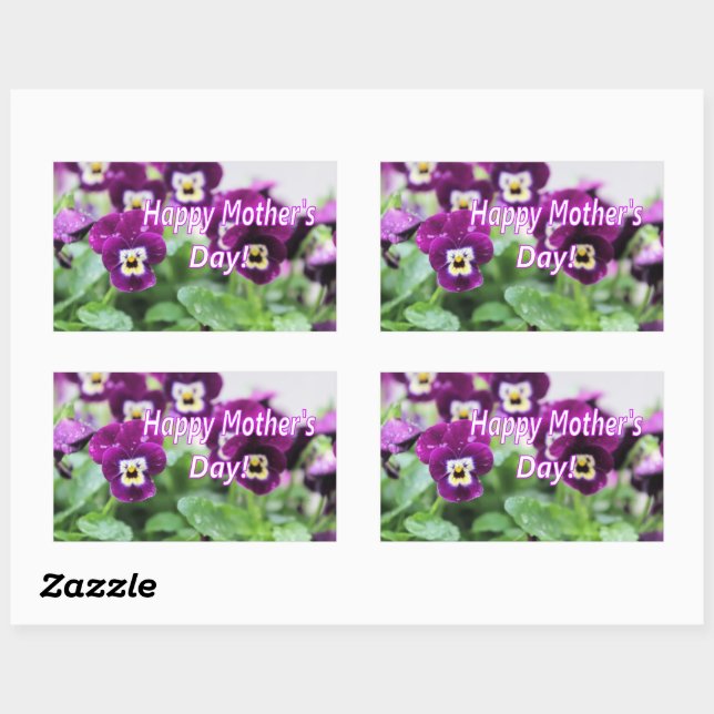 Happy Mother's Day Rectangular Sticker (Sheet)