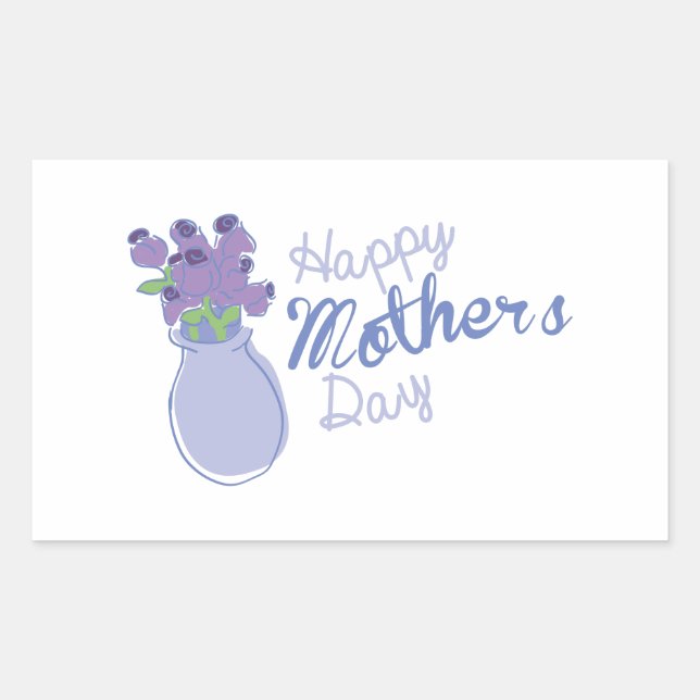 Happy Mothers Day Rectangular Sticker (Front)
