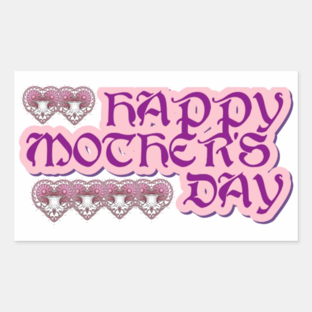 happy mother's day rectangular sticker (Front)