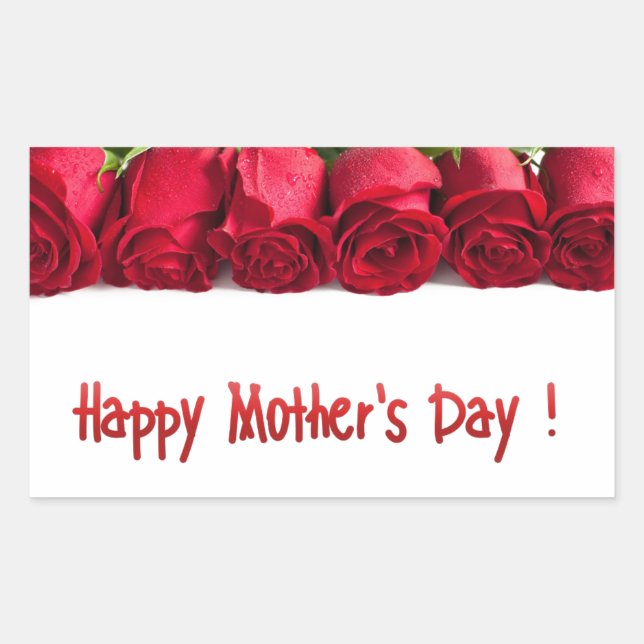 Happy Mother's Day Rectangular Sticker (Front)