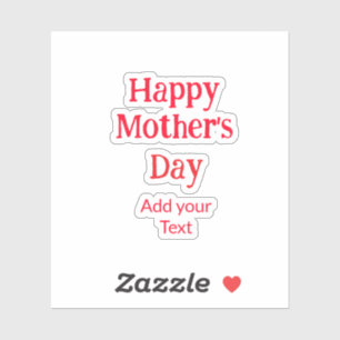 Happy mother's day red add text simple minimal mum