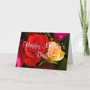 Happy Mother's Day Red Yellow Roses I Card