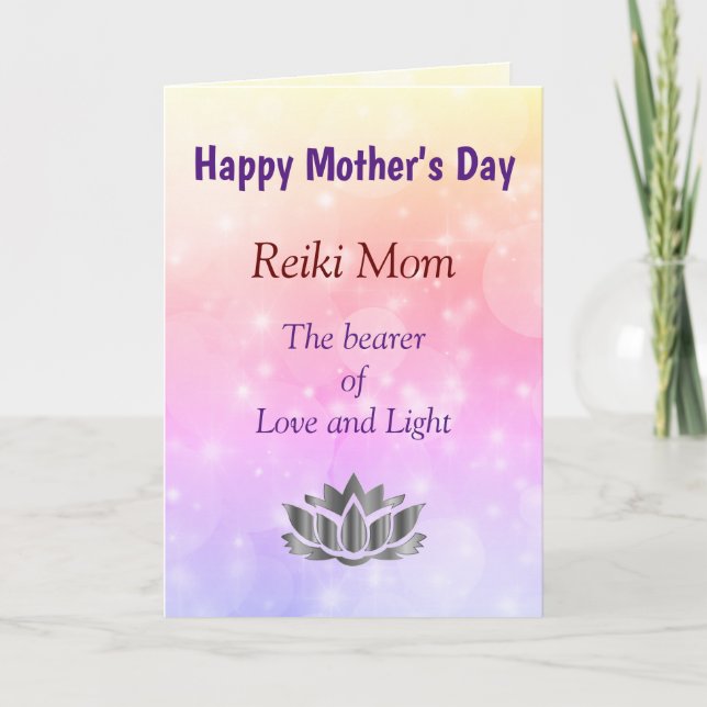 Happy Mother's Day Reiki Mum design Card (Front)