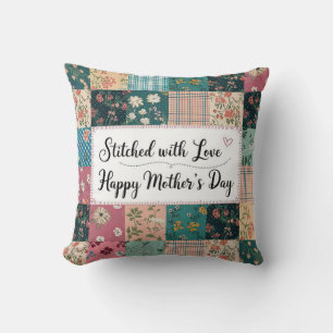 Happy Mother's Day - Retro Cute Quilt Pattern Cushion