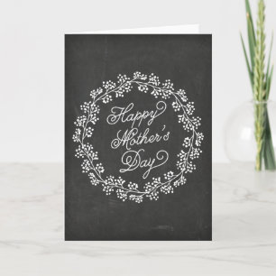 Happy Mother's Day Rustic Chalkboard Card