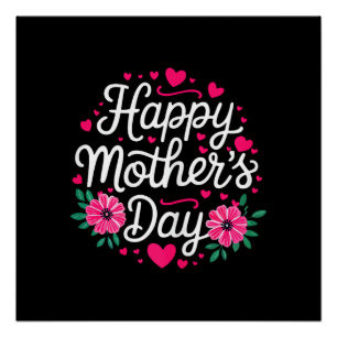 Happy Mother's Day Shirt Women Mum Grandma Mothers Poster
