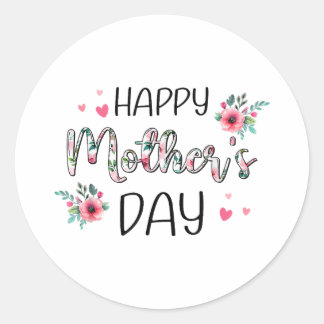 Happy Mothers Day Shirts for Women, Mum Classic Round Sticker
