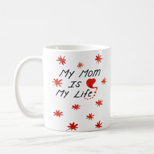happy mother's day simple handwritten personalised coffee mug (Left)